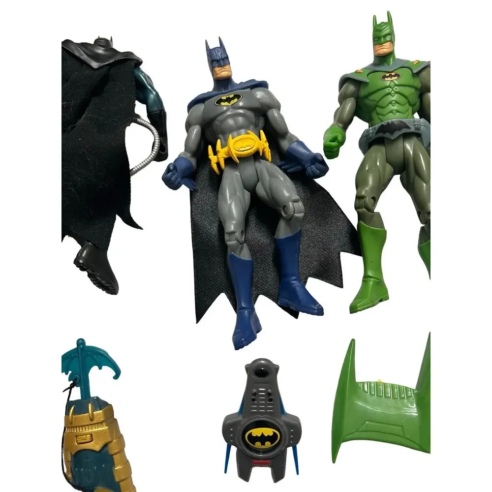 2003 Mattel Batman 6in Figure Lot Night Patrol Armor Electro-Net Blue Gray DC
